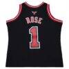 Derrick Rose Chicago Bulls Mitchell & Ness Big & Tall 2010/11 Swingman Jersey - Black - Side View
