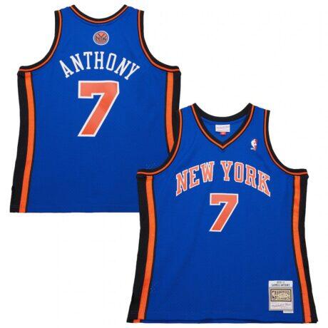Carmelo Anthony New York Knicks Mitchell & Ness Big & Tall 2010/11 Swingman Jersey - Blue - Front View