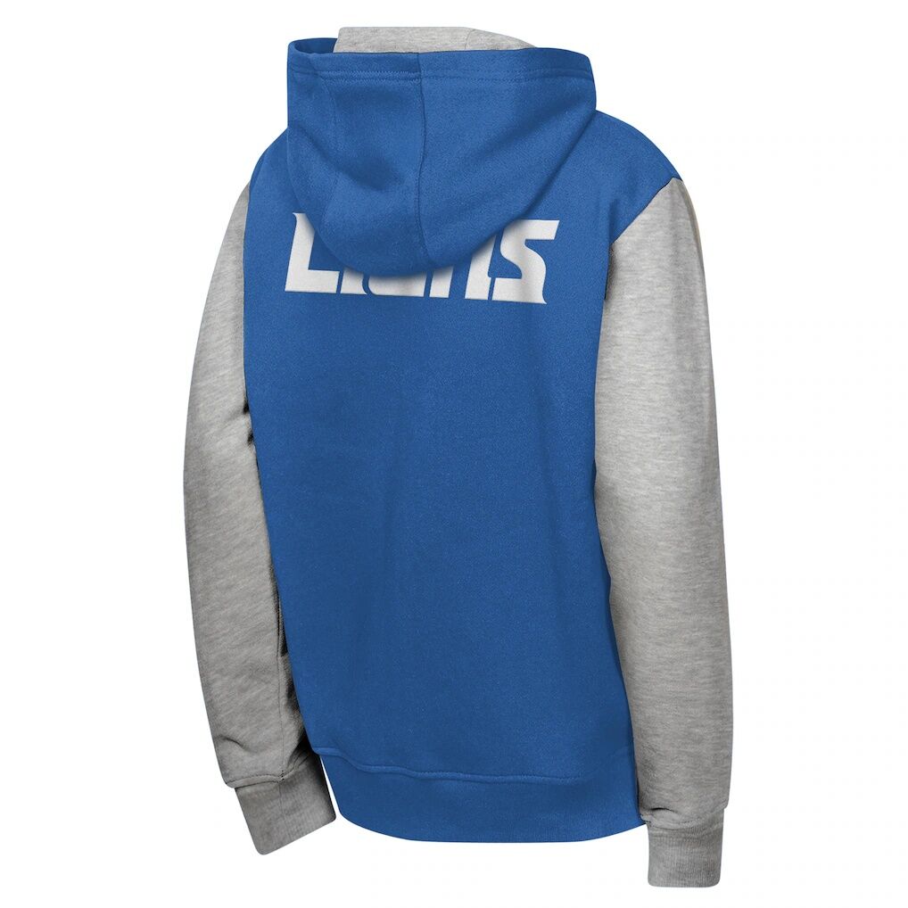 Detroit Lions Outerstuff Youth Stadium Colorblock Full-Zip Hoodie