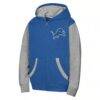 Detroit Lions Outerstuff Youth Stadium Colorblock Full-Zip Hoodie - Blue - Side View
