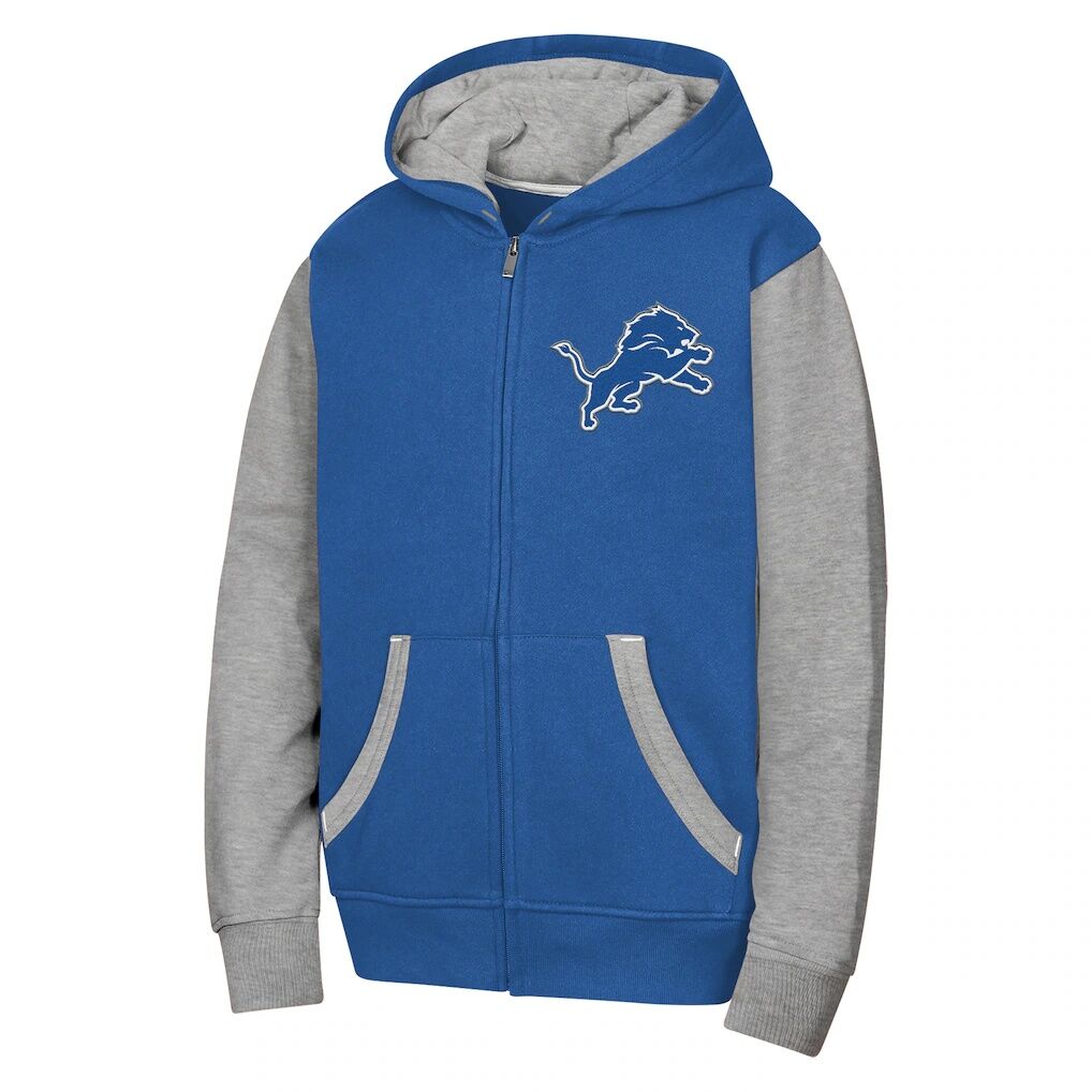 Detroit Lions Outerstuff Youth Stadium Colorblock Full-Zip Hoodie