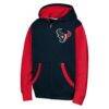 Houston Texans Outerstuff Youth Stadium Colorblock Full-Zip Hoodie - Navy - Side View