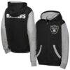 Las Vegas Raiders Outerstuff Youth Stadium Colorblock Full-Zip Hoodie - Black - Front View