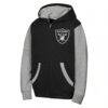 Las Vegas Raiders Outerstuff Youth Stadium Colorblock Full-Zip Hoodie - Black - Side View