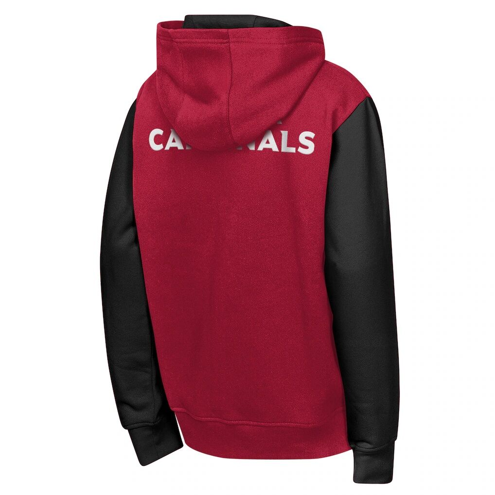 Arizona Cardinals Outerstuff Youth Stadium Colorblock Full-Zip Hoodie