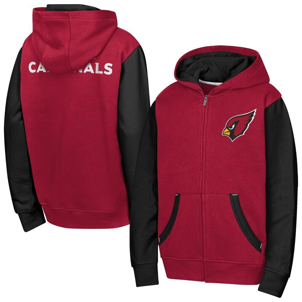 Arizona Cardinals Outerstuff Youth Stadium Colorblock Full-Zip Hoodie
