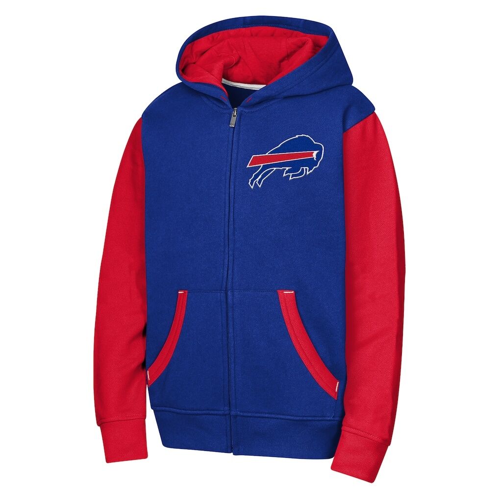 Buffalo Bills Outerstuff Youth Stadium Colorblock Full-Zip Hoodie - Royal