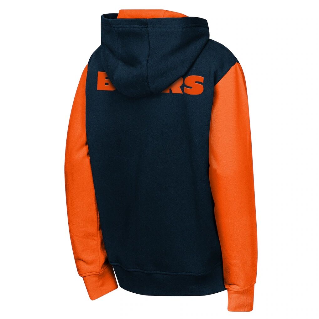 Chicago Bears Outerstuff Youth Stadium Colorblock Full-Zip Hoodie