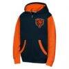 Chicago Bears Outerstuff Youth Stadium Colorblock Full-Zip Hoodie - Navy - Side View