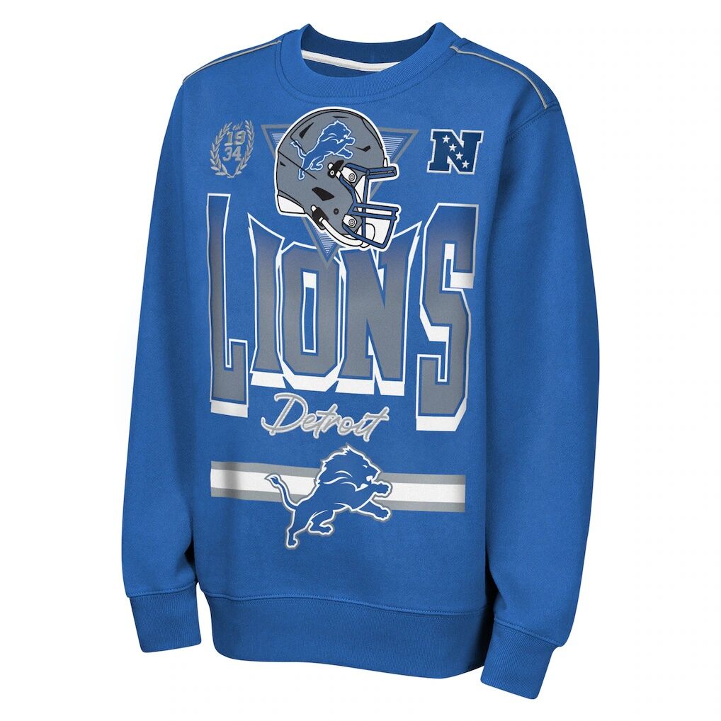Detroit Lions Outerstuff Youth Run & Gun Fleece Sweatshirt
