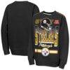 Pittsburgh Steelers Outerstuff Youth Run & Gun Fleece Sweatshirt - Black - Front View