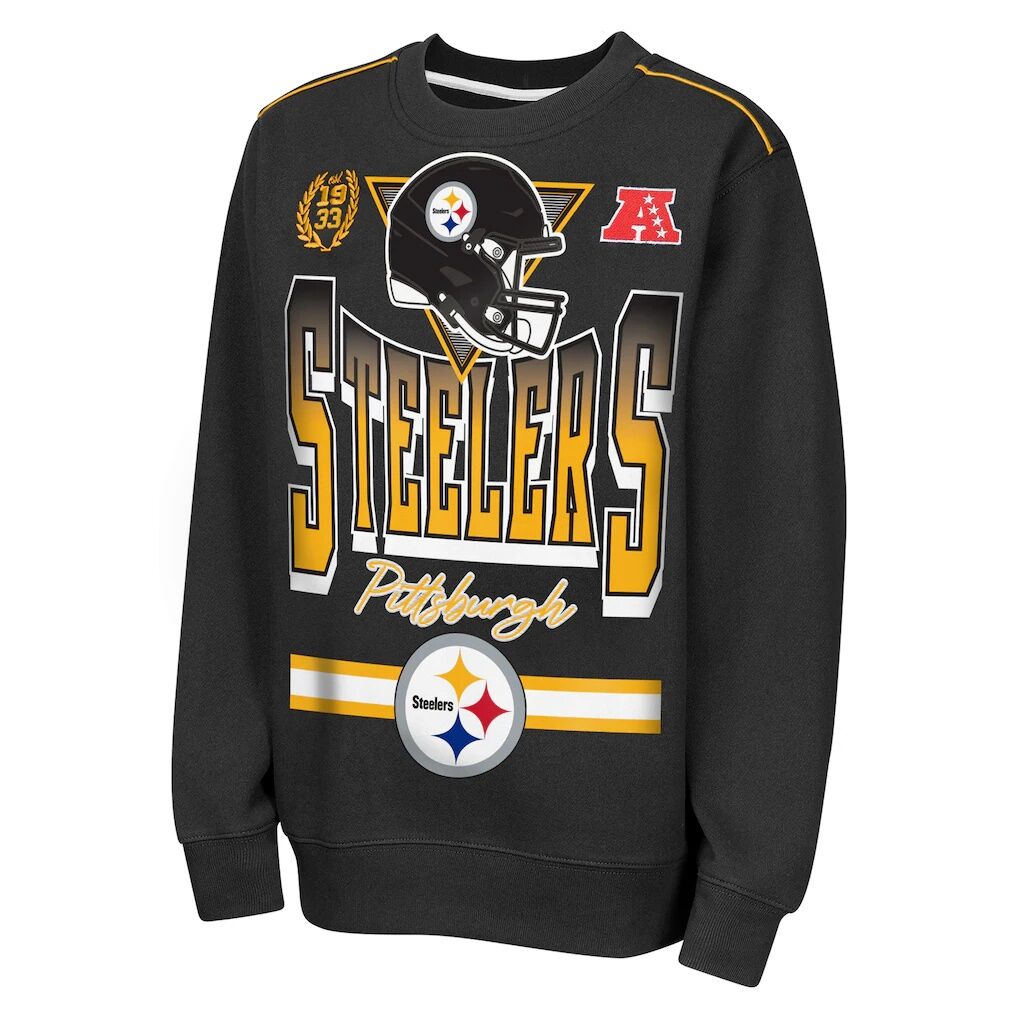 Pittsburgh Steelers Outerstuff Youth Run & Gun Fleece Sweatshirt