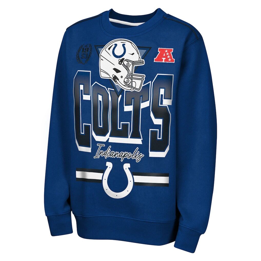 Indianapolis Colts Outerstuff Youth Run & Gun Fleece Sweatshirt - Royal