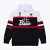 Chicago Bulls Mitchell & Ness Head Coach Hoodie - Black - Back View
