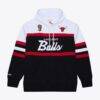 Chicago Bulls Mitchell & Ness Head Coach Hoodie - Black - Front View