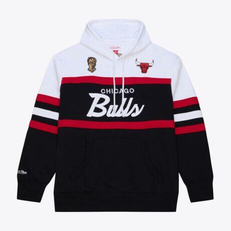 Chicago Bulls Mitchell & Ness Head Coach Hoodie - Black - Front View