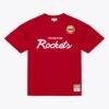 Houston Rockets Mitchell & Ness Head Coach T-Shirt - Red - Front View