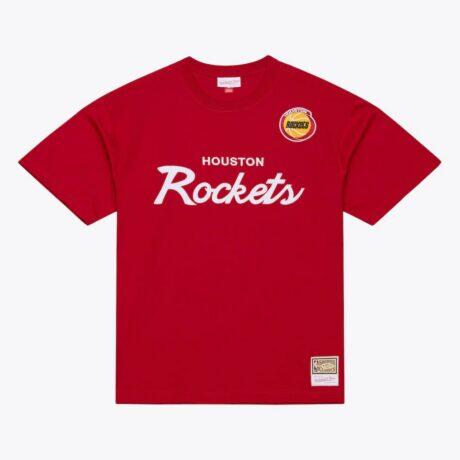 Houston Rockets Mitchell & Ness Head Coach T-Shirt - Red - Front View