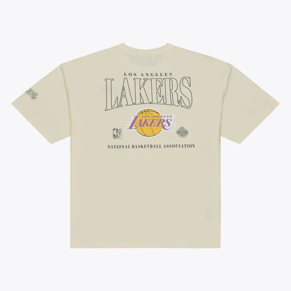Los Angeles Lakers Mitchell & Ness Heritage Hues Oversized T-Shirt - Oatmeal