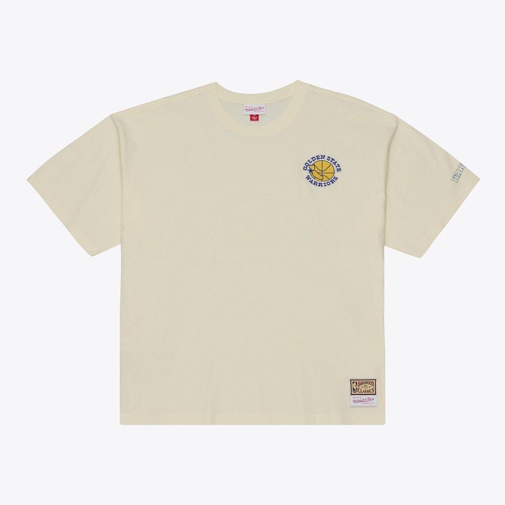 Golden State Warriors Mitchell & Ness Heritage Hues Oversized T-Shirt - Oatmeal