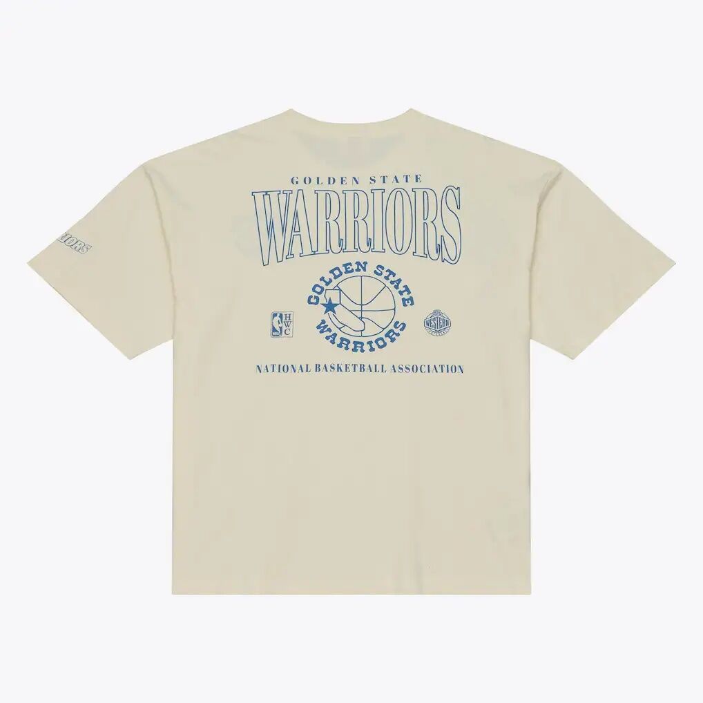 Golden State Warriors Mitchell & Ness Heritage Hues Oversized T-Shirt - Oatmeal