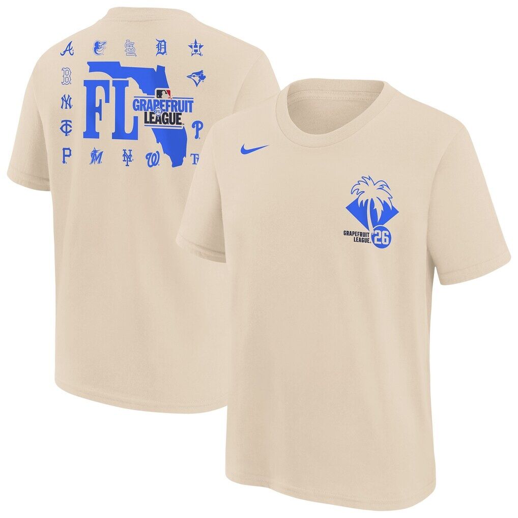Nike Youth 2026 Spring Training Grapefruit League T-Shirt - Natural