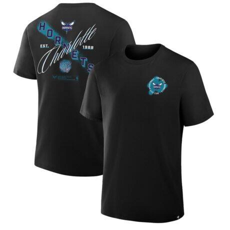 Charlotte Hornets SOS T-Shirt - Black - Front View