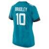 Carter Bradley Jacksonville Jaguars Nike Women's Team Game Jersey - Teal - Detail View