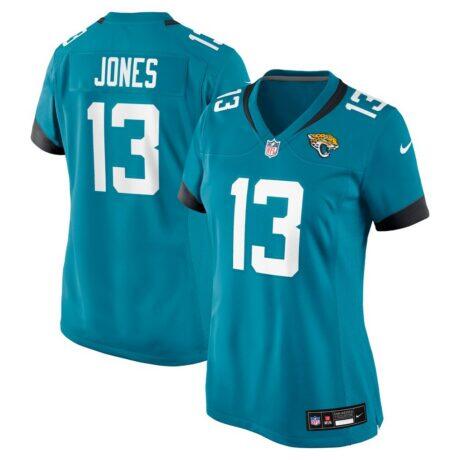 Tim Jones Jacksonville Jaguars Nike Women's Team Game Jersey - Teal - Front View
