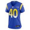 Jesse Luketa Los Angeles Rams Nike Women's Team Game Jersey - - Side View