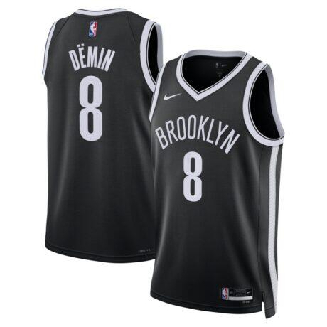 Egor Dëmin Brooklyn Nets Nike Unisex Swingman Jersey - Black - Front View