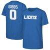 Jahmyr Gibbs Detroit Lions Outerstuff Youth Name & Number T-Shirt - Blue - Front View