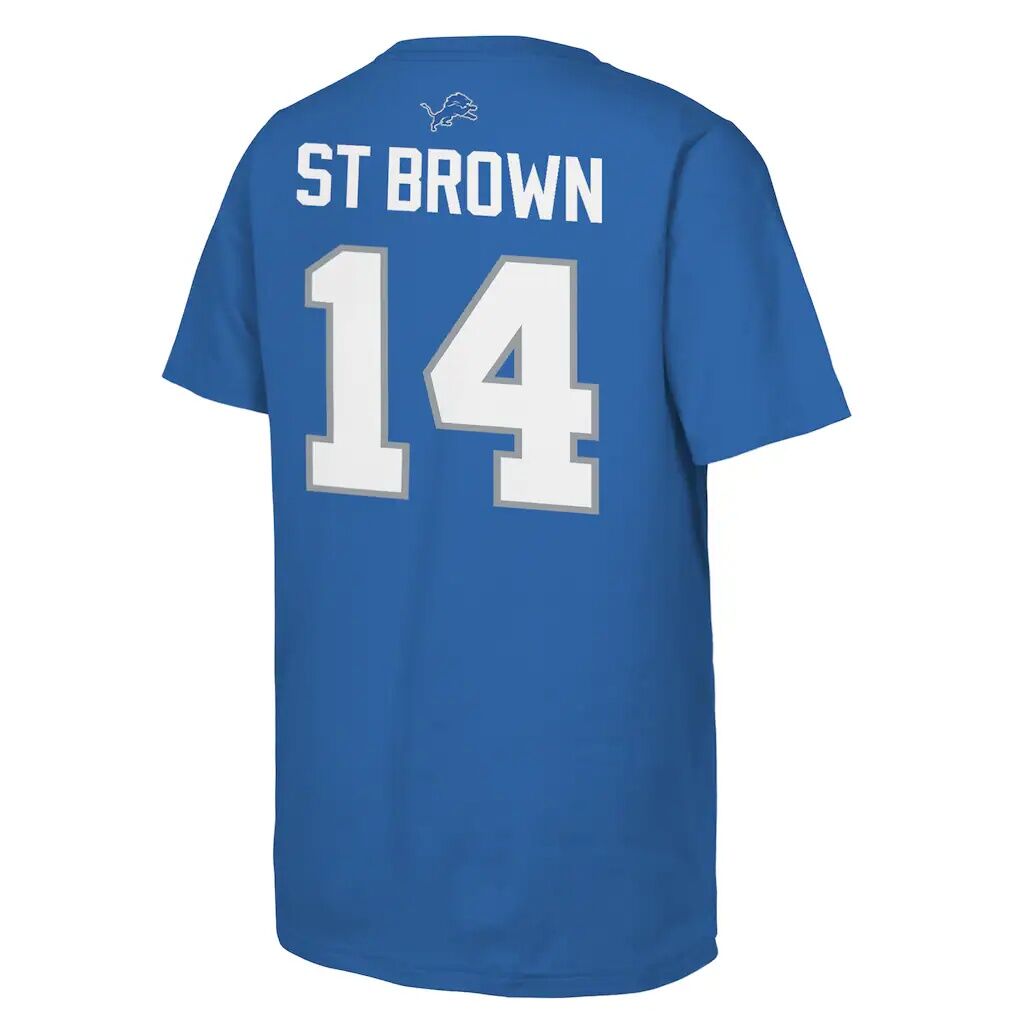 Amon-Ra St. Brown Detroit Lions Outerstuff Youth Name & Number T-Shirt