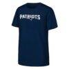 Drake Maye New England Patriots Outerstuff Youth Name & Number T-Shirt - Navy - Side View
