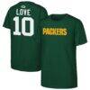 Jordan Love Green Bay Packers Outerstuff Youth Name & Number T-Shirt - Green - Front View