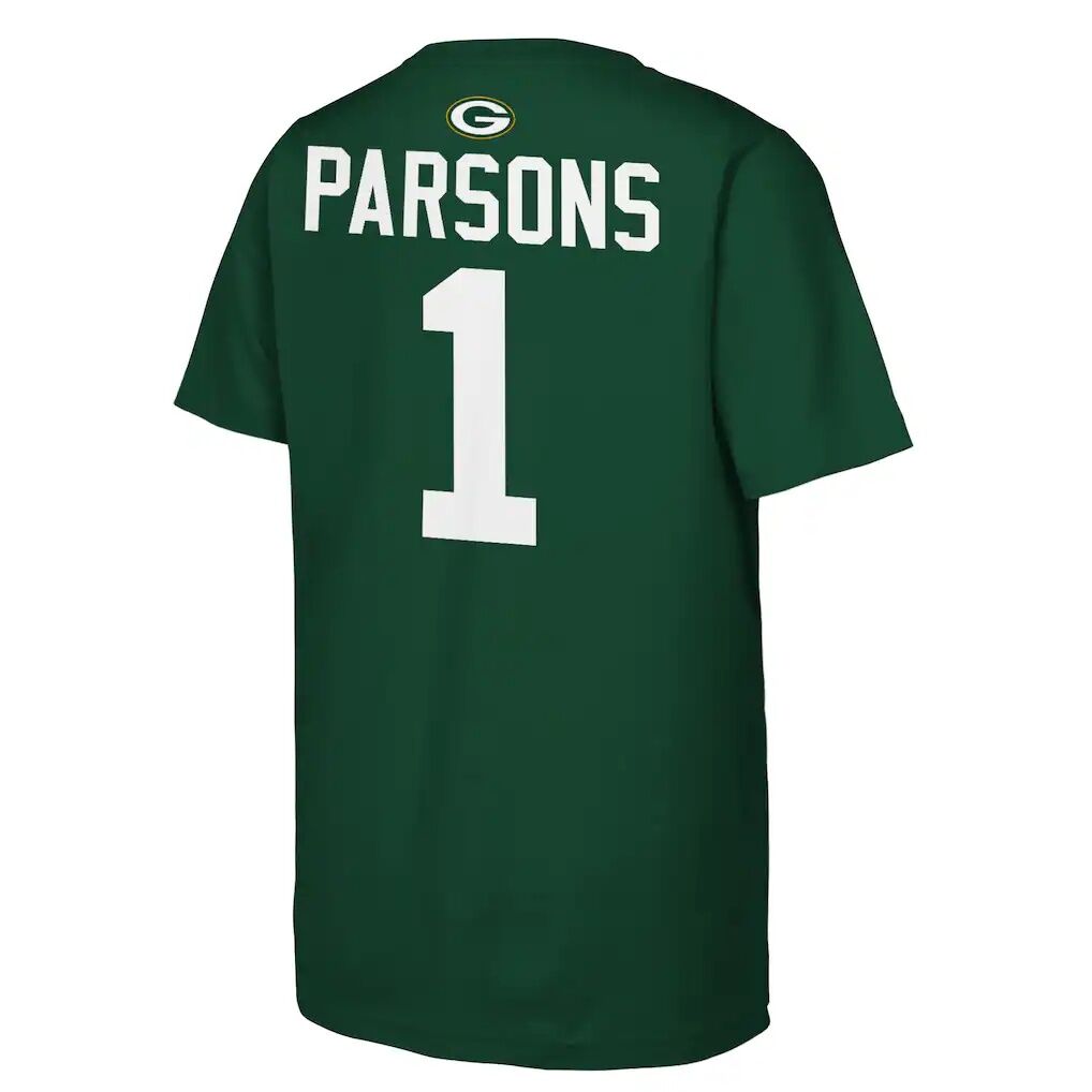 Micah Parsons Green Bay Packers Outerstuff Youth Name & Number T-Shirt