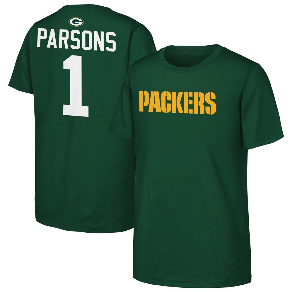 Micah Parsons Green Bay Packers Outerstuff Youth Name & Number T-Shirt