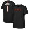 Ja'Marr Chase Cincinnati Bengals Outerstuff Youth Name & Number T-Shirt - Black - Front View