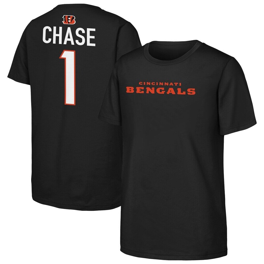 Ja'Marr Chase Cincinnati Bengals Outerstuff Youth Name & Number T-Shirt