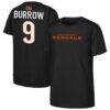 Joe Burrow Cincinnati Bengals Outerstuff Youth Name & Number T-Shirt - Black - Front View
