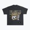 LAFC Peace Collective Unisex Vintage Dyed Heavyweight T-Shirt - Black - Front View
