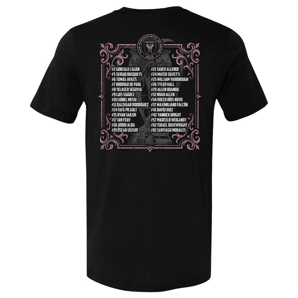 Inter Miami CF 500 Level 2025 MLS Cup Champions Roster T-Shirt