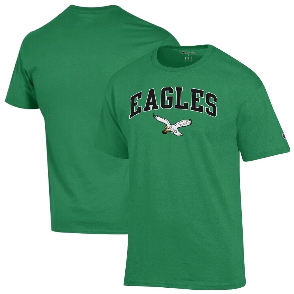 Philadelphia Eagles Champion Arch Over Logo T-Shirt - Kelly Green