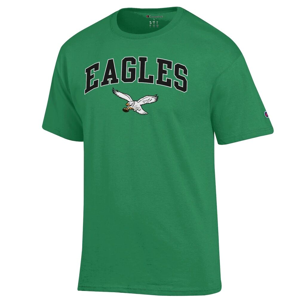 Philadelphia Eagles Champion Arch Over Logo T-Shirt - Kelly Green