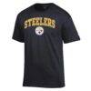Pittsburgh Steelers Champion Arch Over Logo T-Shirt - Black - Side View