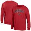 Arizona Cardinals Champion Arch Over Logo Long Sleeve T-Shirt - - Front View