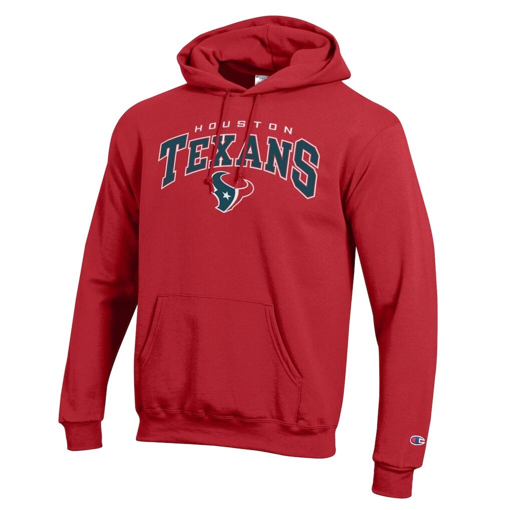 Houston Texans Champion Powerblend Arch over Logo Hoodie