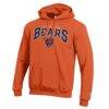 Chicago Bears Champion Powerblend Arch over Logo Hoodie - Orange - Side View