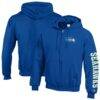 Seattle Seahawks Champion Powerblend Fleece Full-Zip Hoodie - - Front View
