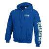 Seattle Seahawks Champion Powerblend Fleece Full-Zip Hoodie - - Side View
